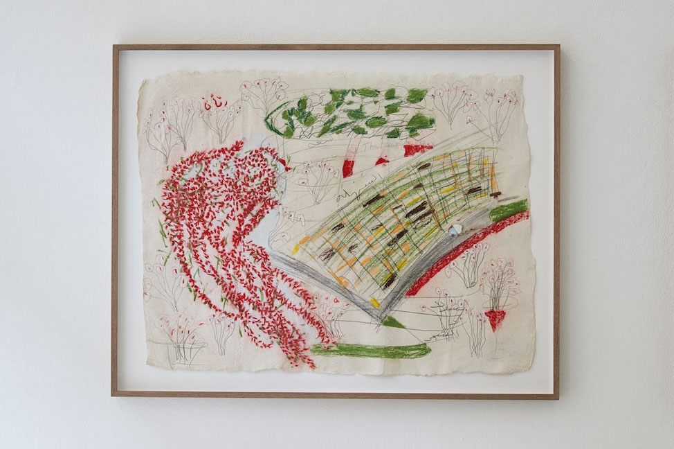 Bougainvillier 4, 2017, Pastel on paper, 55 x 75 cm