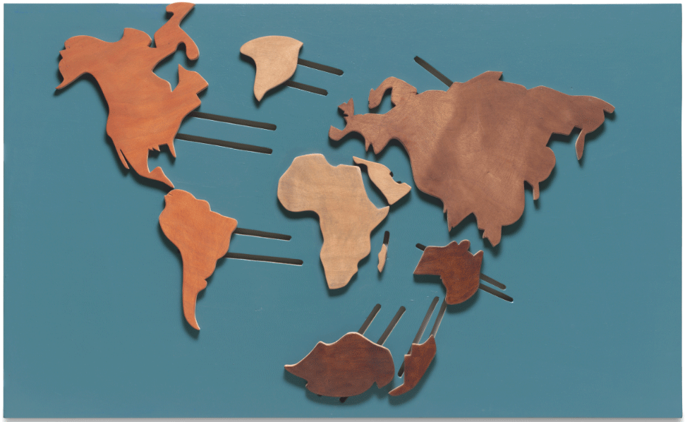 Tectonic Plate, 2010, paint on wood, 122 x 200 x 3 cm