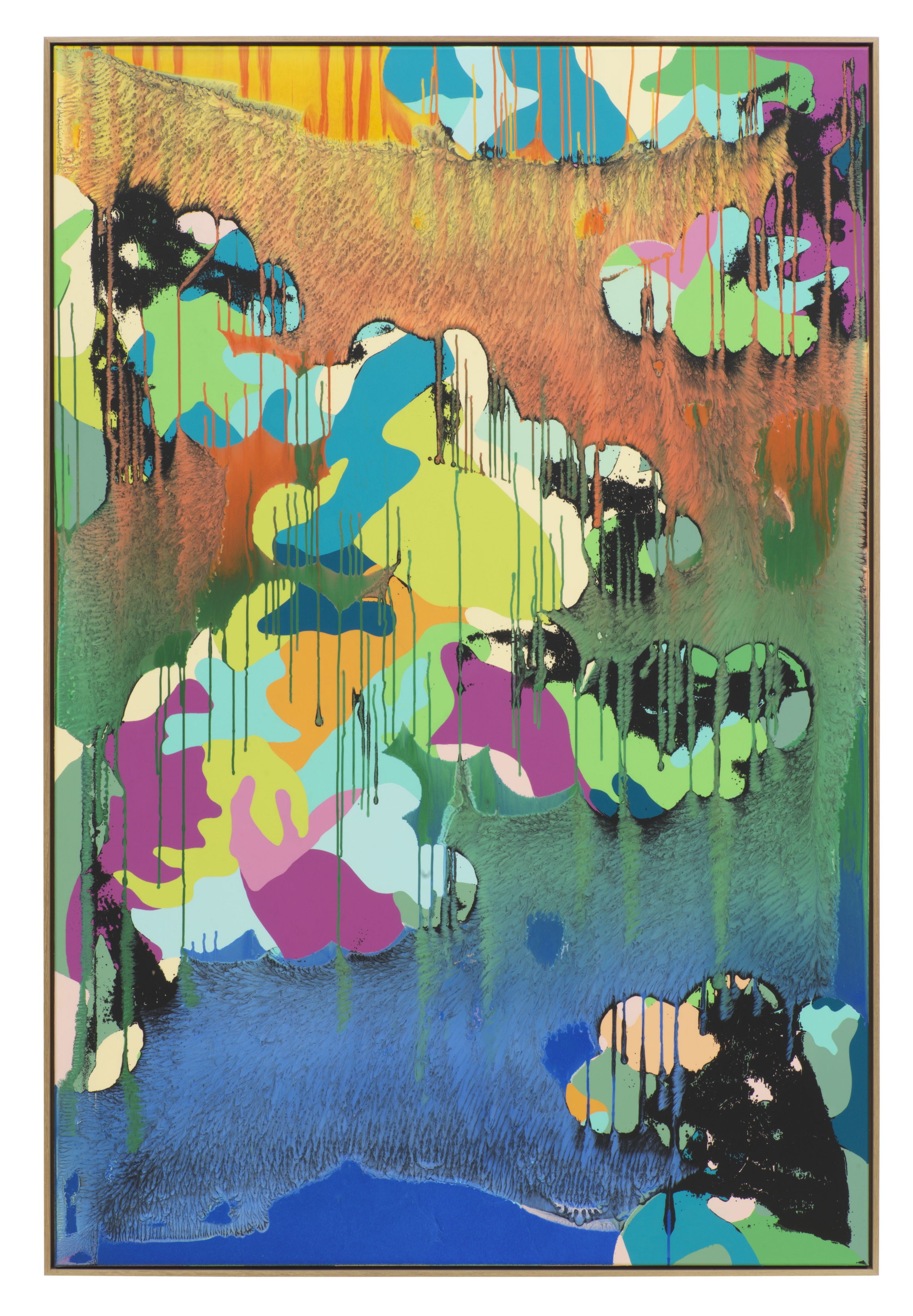 Christine Streuli, Rebel_Annelise, 2018, Mixed media on canvas, 200 x 134,5 cm