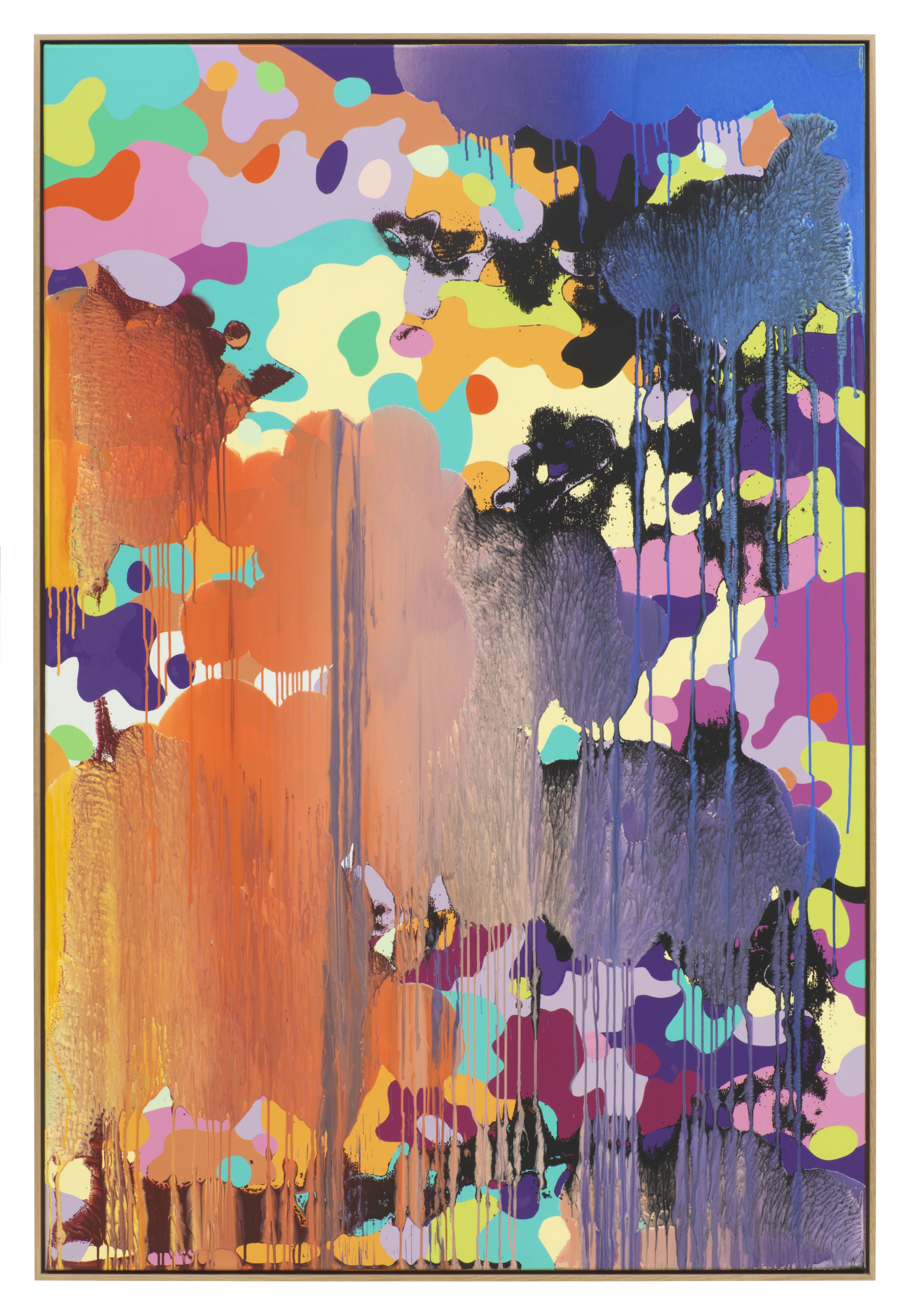 Christine Streuli, Rebel_Mira, 2018, Mixed media on canvas, 200 x 134,5 cm