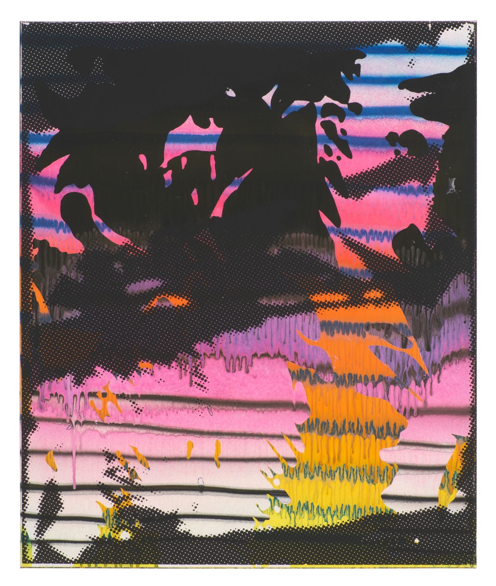 Christine Streuli, Gorge, 2018, Mixed media on canvas, 120x100cm, Unique