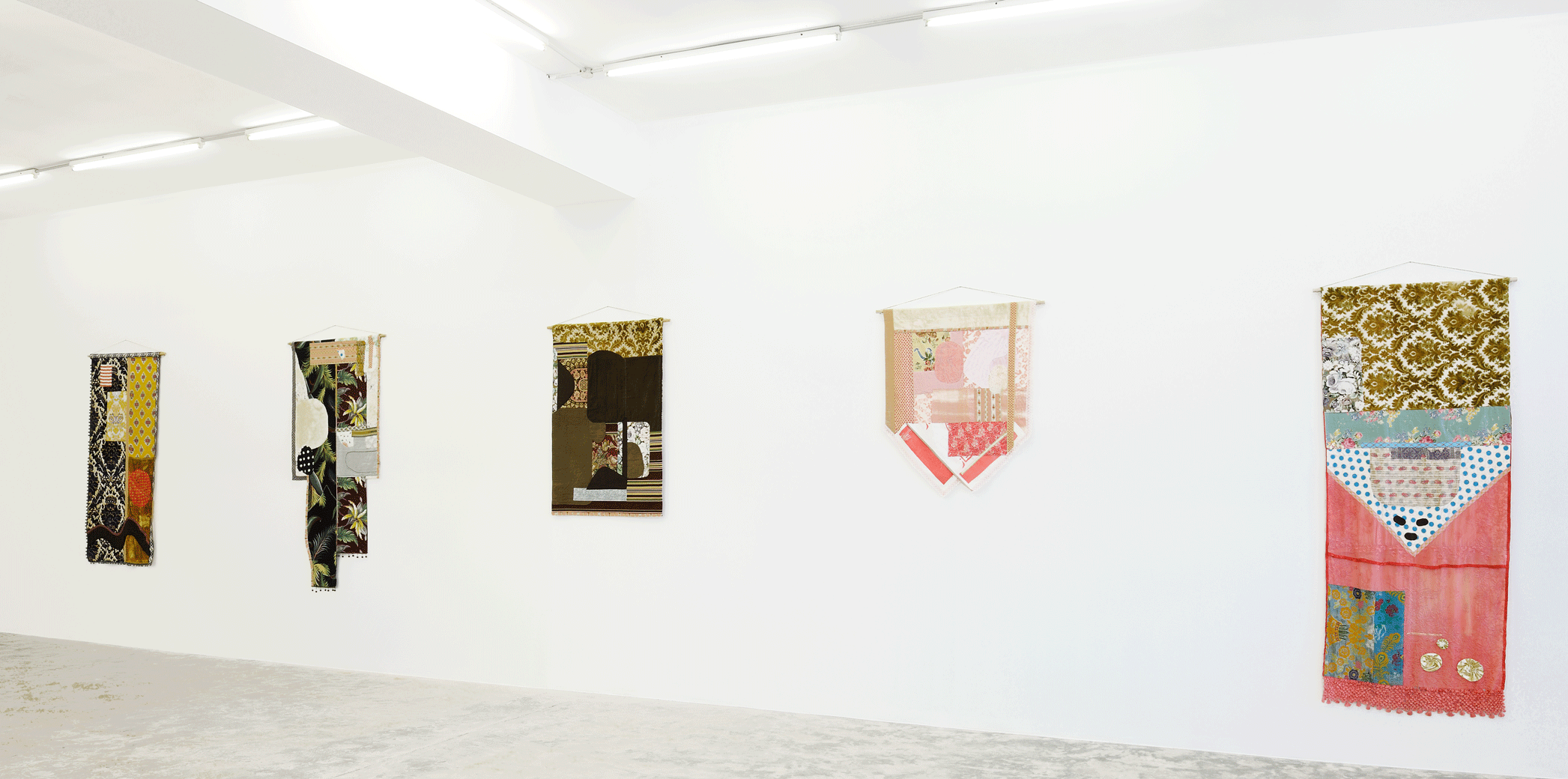 Majdoub Appliqué Flags, 2016. Installation view Sfeir-Semler Gallery, Beirut, 2016