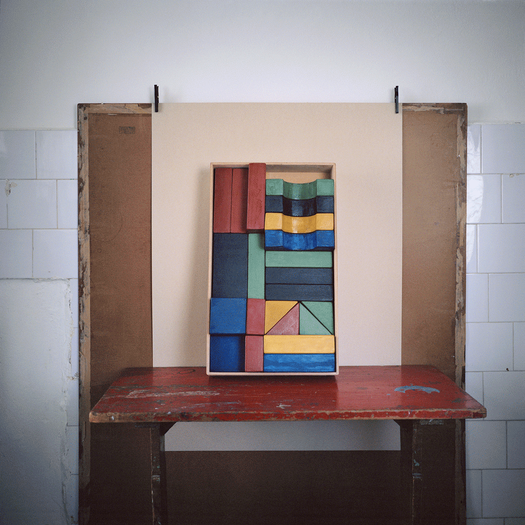 Untitled (Tangier Studio Series, Lyautey unit blocks prototype, Caracharodontosaurus toy), 2012-2015, chromogenic print, 30 x 30 cm