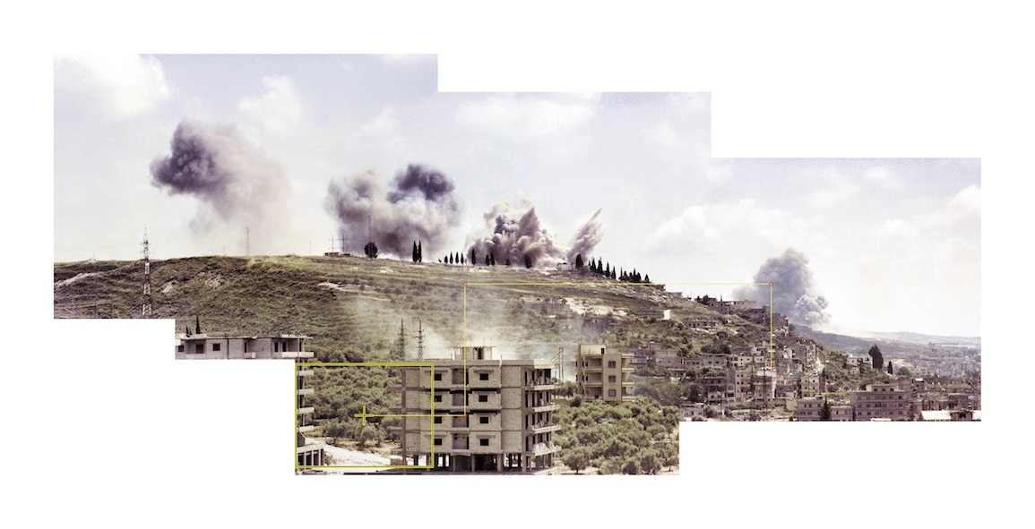Saida June 6, 1982, showing camera movements, 2006-09, Composite Image, 112 x 210 cm