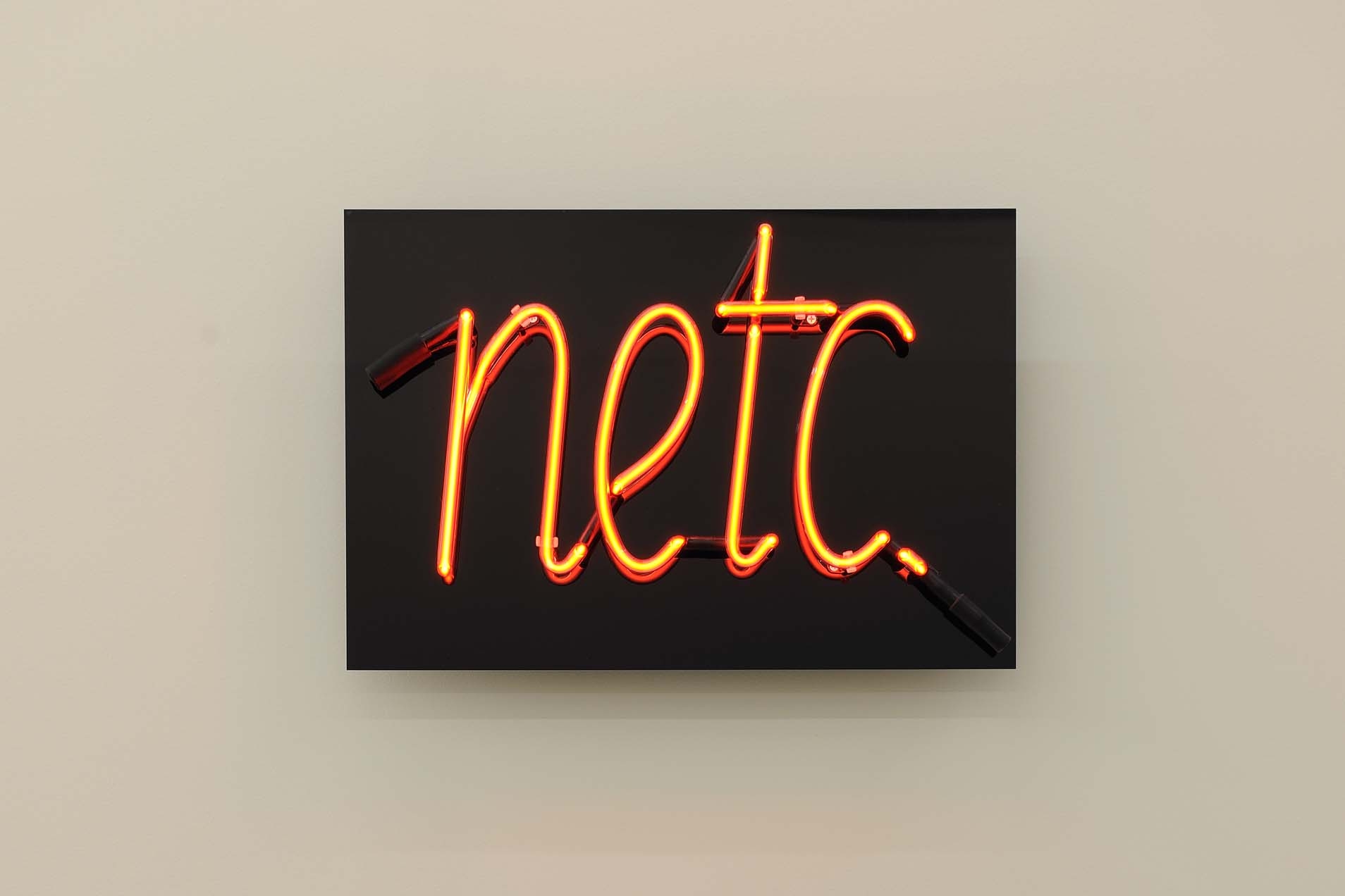 Netc., 1975 (original broken, remade 2014 after original drawing), Neon, ca. 40 x 60 x 8 cm, Unique