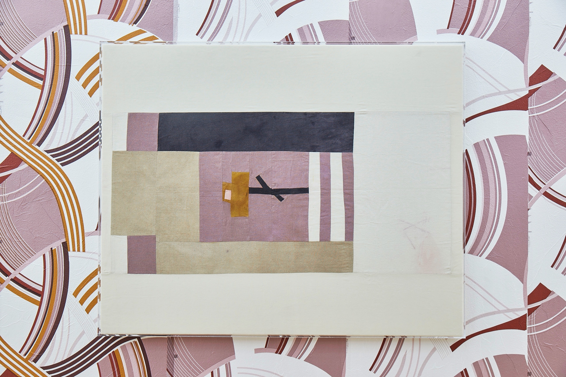 Plan for a Dye Garden (Figure #7), 2019, hand dyed silk with plant extracts and insect, 100.33 x 119.38 cm