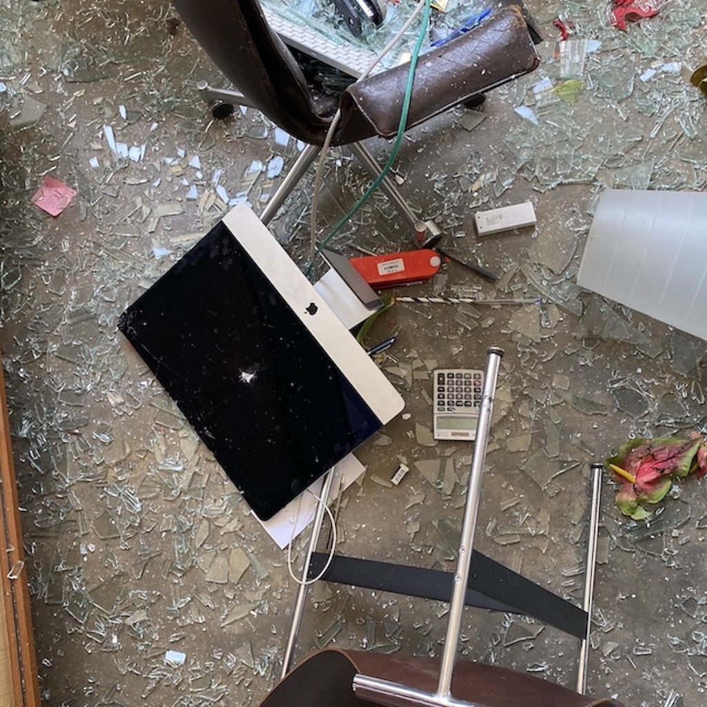 Sfeir-Semler Gallery after the blast