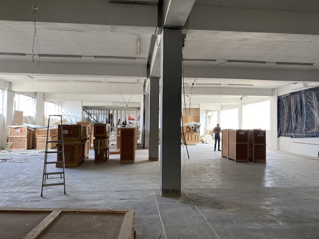 Beirut gallery, clean-up in progress