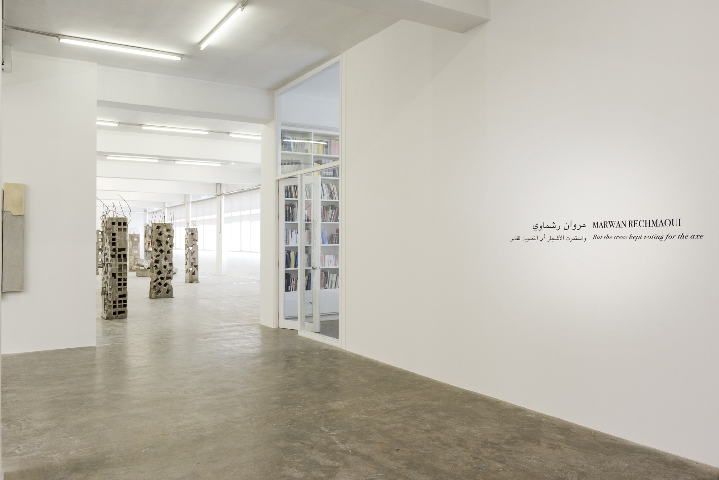 Marwan Rechmaoui, But the trees kept voting for the axe., Exhibition view, Sfeir-Semler Gallery Beirut, 2021