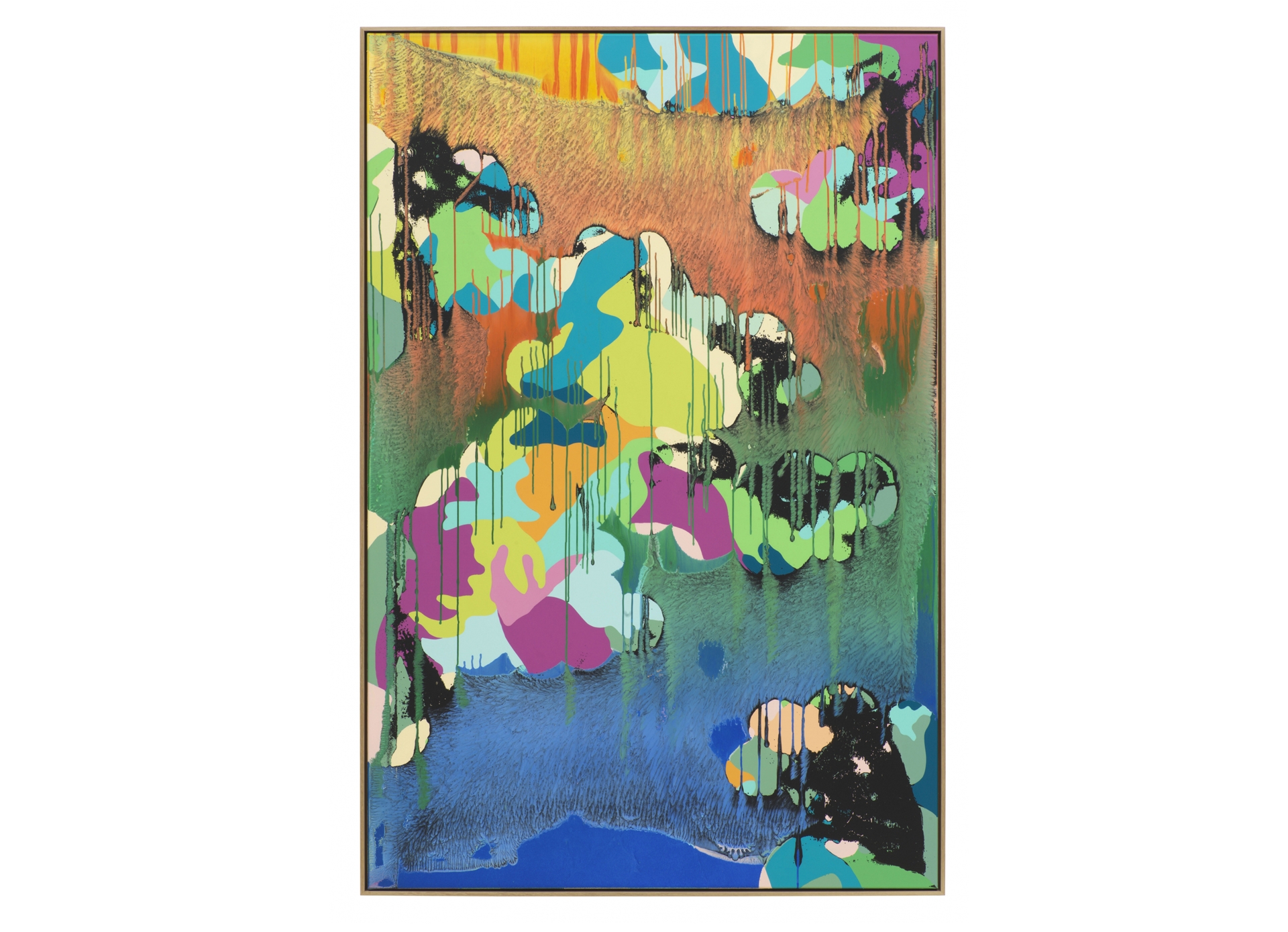 Christine Streuli, Rebel_Annelise, 2018, Mixed media on canvas, 200 x 134,5 cm