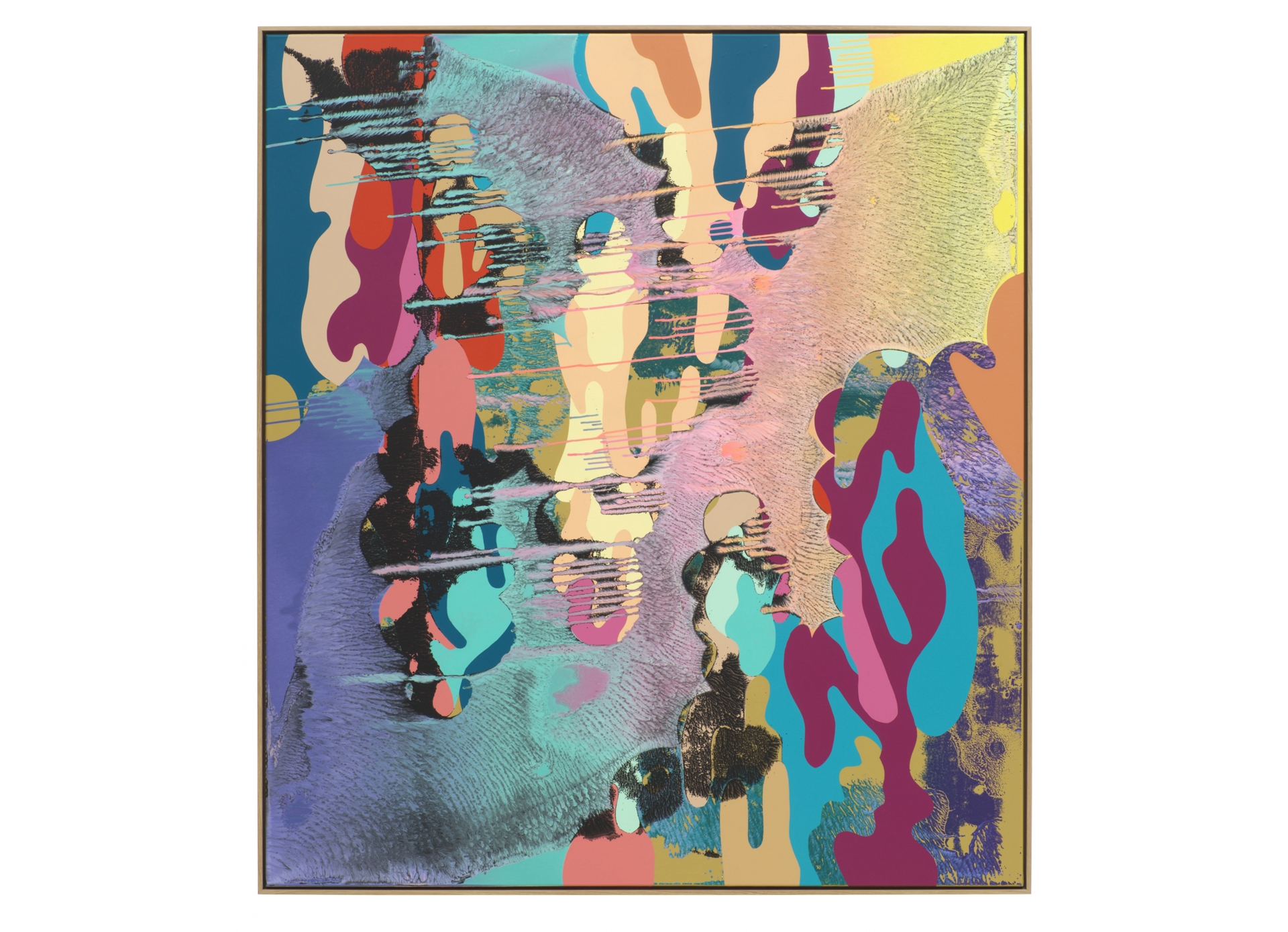 Christine Streuli, Rebel_Caroline, 2018, Mixed media on canvas, 183,5 x 163 cm