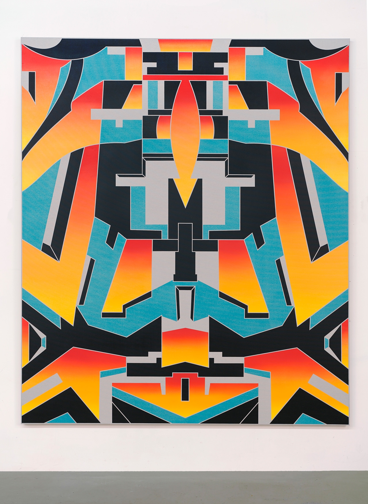 Timo Nasseri, I am a sky where spirits live #1, 2022, Oil and acrylic on canvas streched on wood, 225 x 190 cm