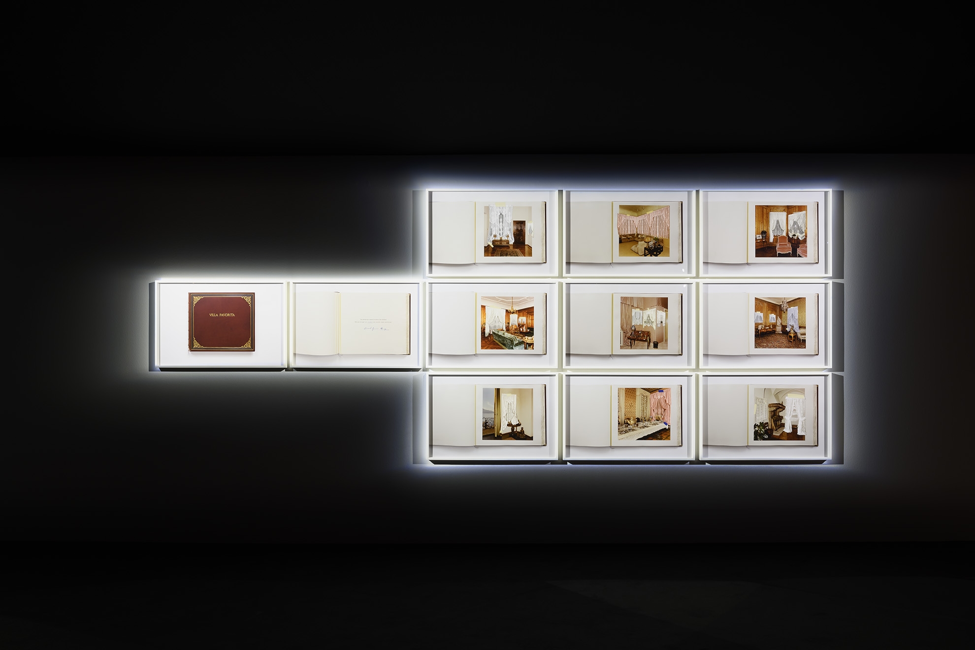 Walid Raad, Epilogue VI: The Curtains, 2021, Eleven pigmented inkjet prints, 90 x 60 cm each, Installation view Museo Nacional Thyssen-Bornemisza, Madrid, 2021