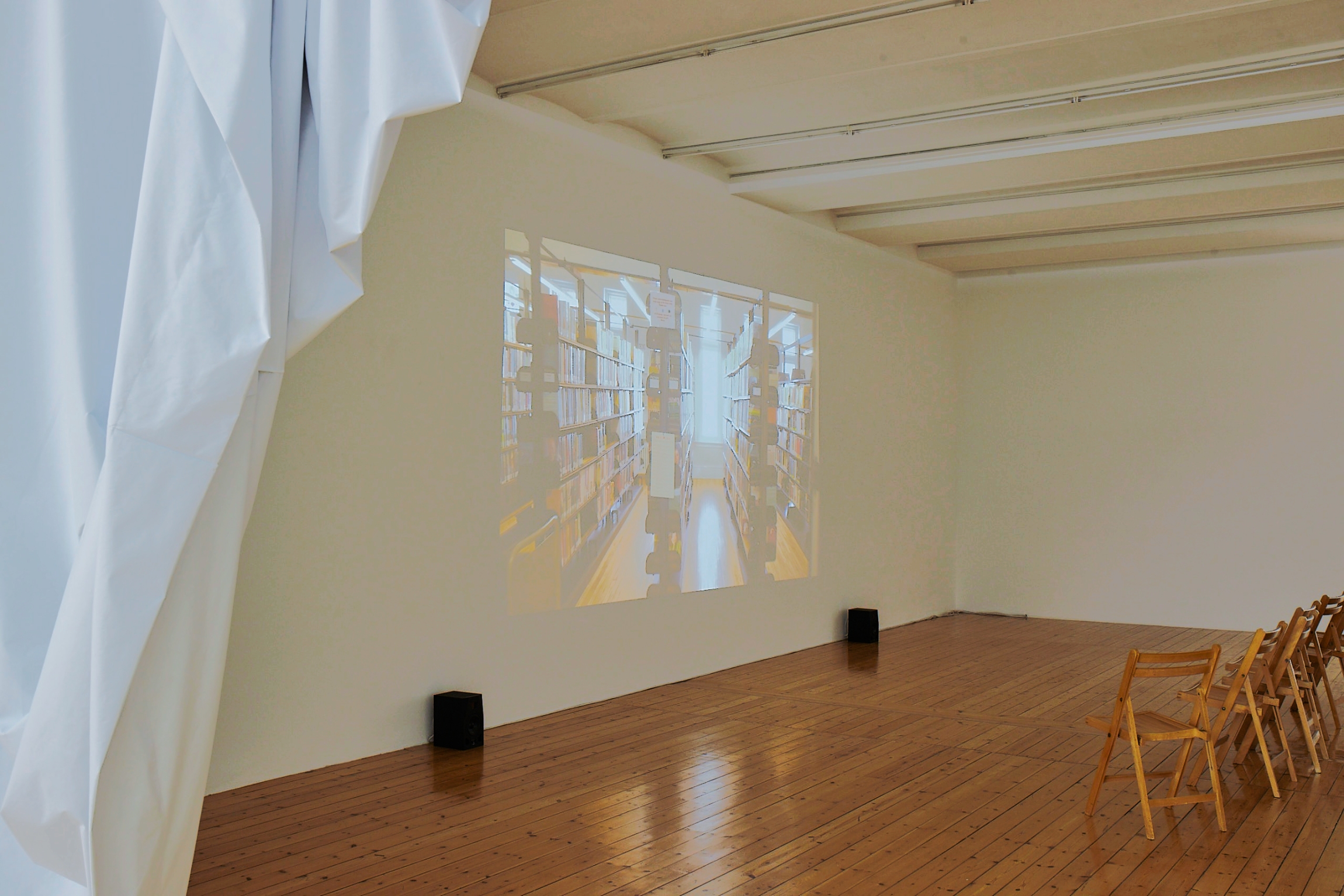 Lawrence Abu Hamdan, 45th Parallel, 2022, HD video, sound, Exhibition view, Sfeir-Semler Gallery Hamburg, 2022