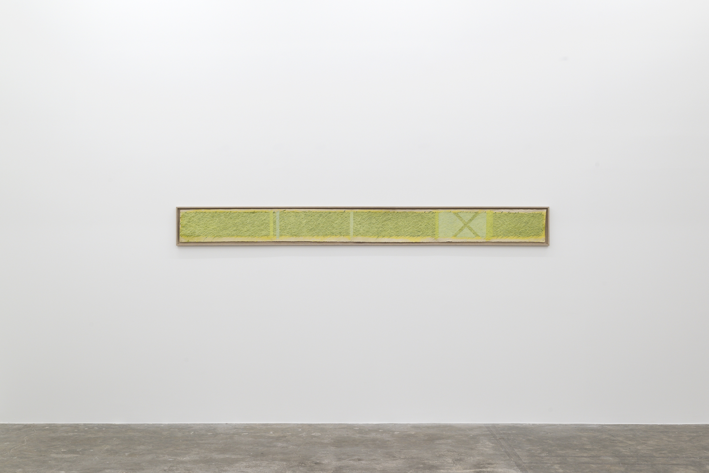 Farid Haddad, Untitled, 1977, Acrylic on canvas, 26 x 286.5 cm, Exhibition view, Sfeir-Semler Gallery Beirut, 2023