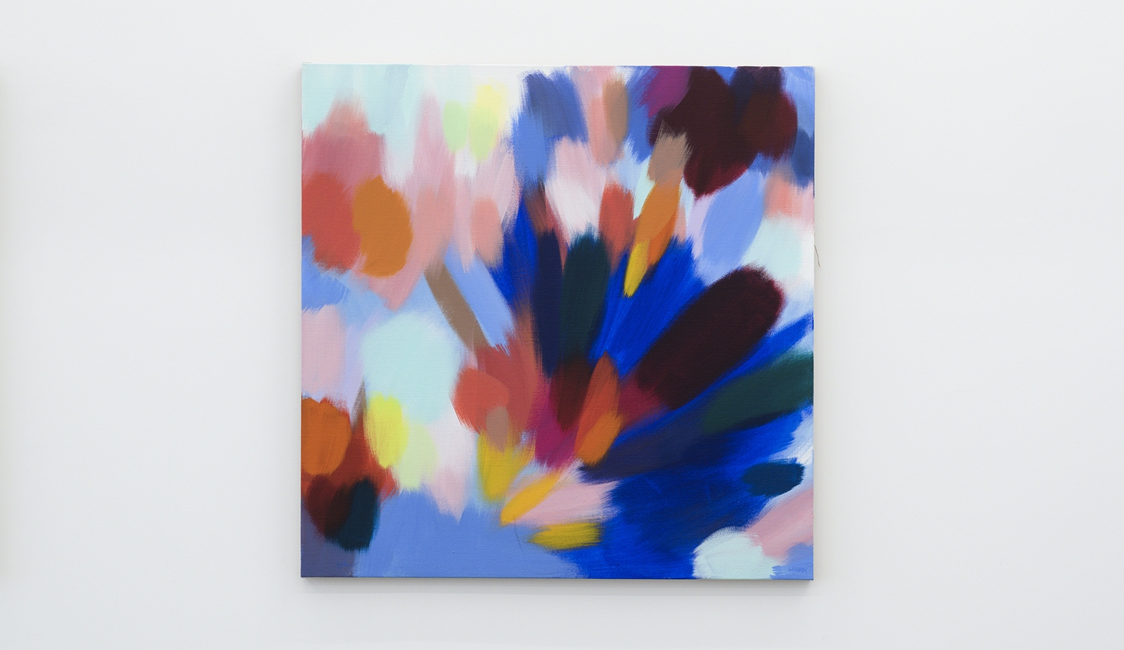 Samia Halaby, Peacock of The Sea, 2022, Acrylic on canvas, 104 x 104 cm