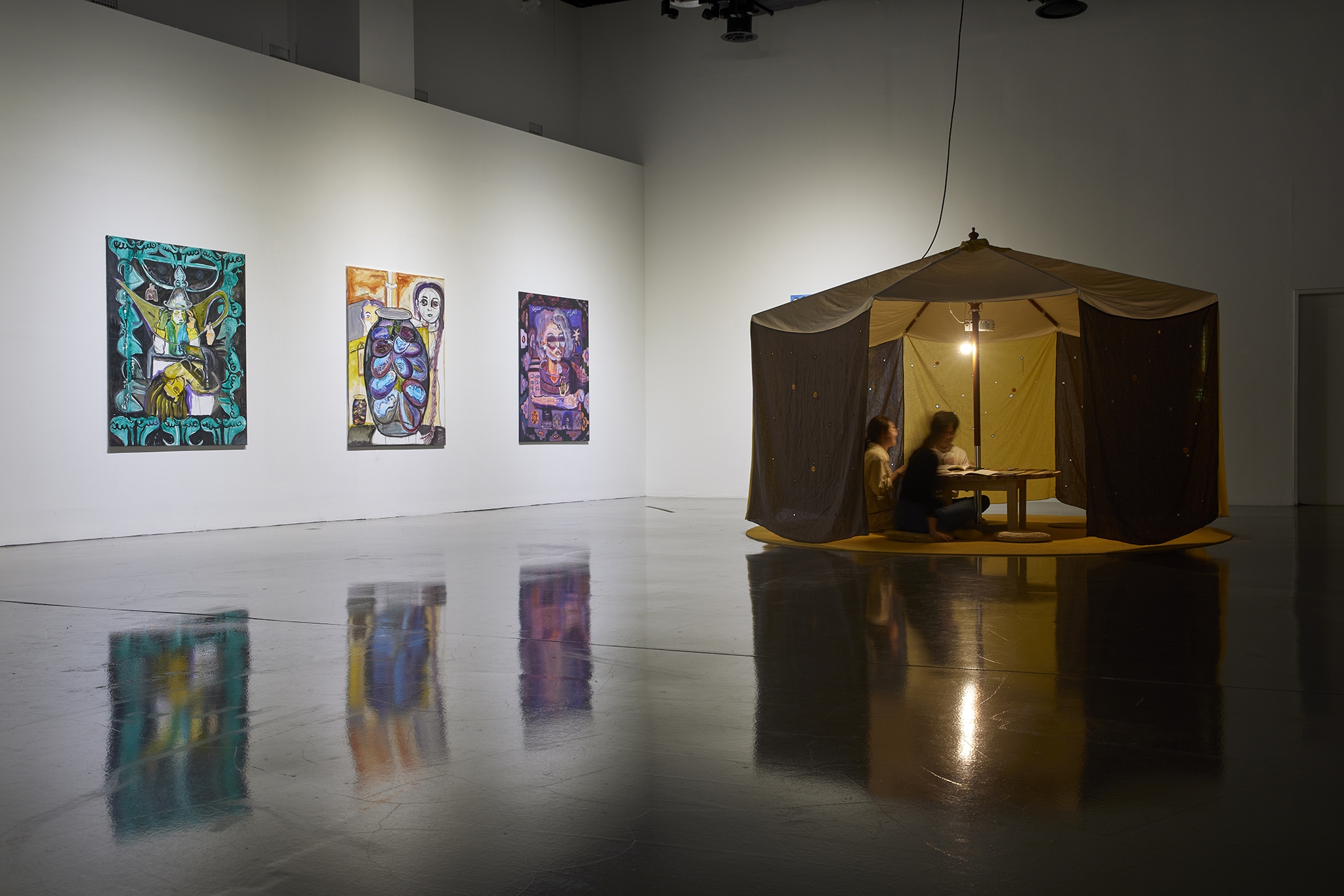 Mounira Al Solh, The Mother of David and Goliath, 2019, Exhibition view Busan Biennale, Busan, Korea, 2022