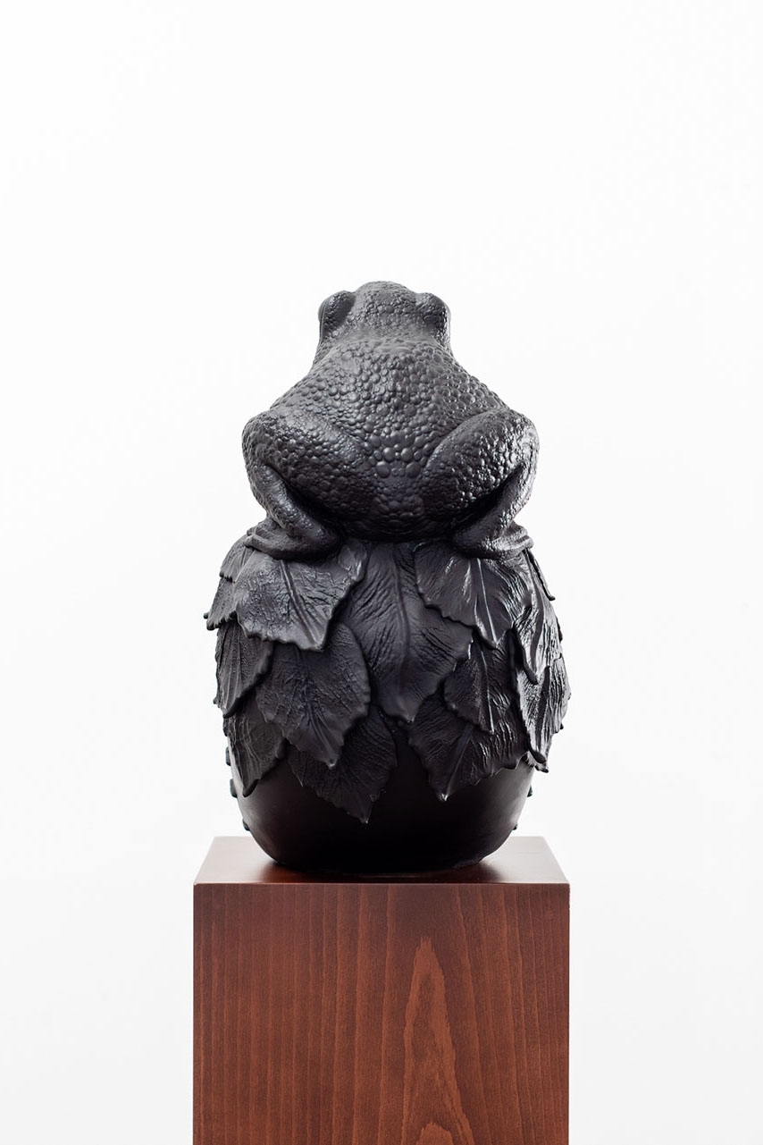 Wael Shawky, Frog head, 2023, Bronze sculpture, 55 × 33 × 46 cm