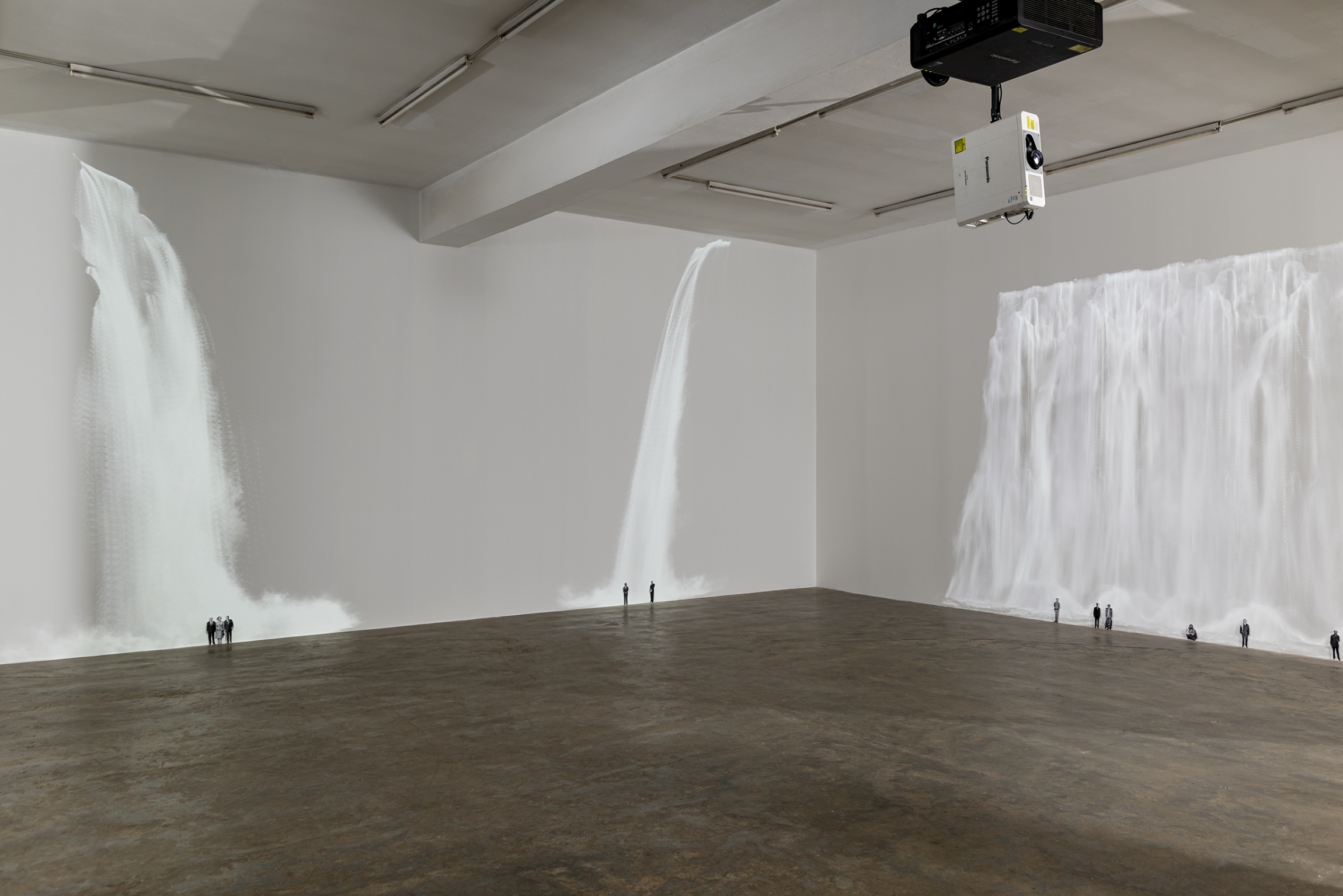 Walid Raad, 'Comrade Leader, comrade Leader, how nice to see you', 2024, single channel projection, black and white, silent, paper figures, 00:39:22 loop (each), installation view, 'Another Festival of (In)gratitude', 2024, Sfeir-Semler Karantina, Beirut