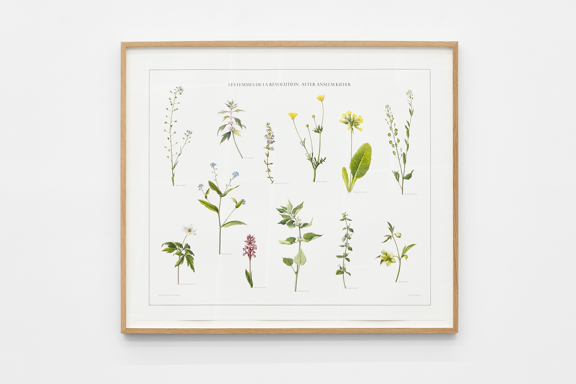 Ian Hamilton Finlay, LES FEMMES DE LA REVOLUTION AFTER ANSELM KIEFER, 1992 with Gary Hincks, Offset lithograph, 70 x 82 cm