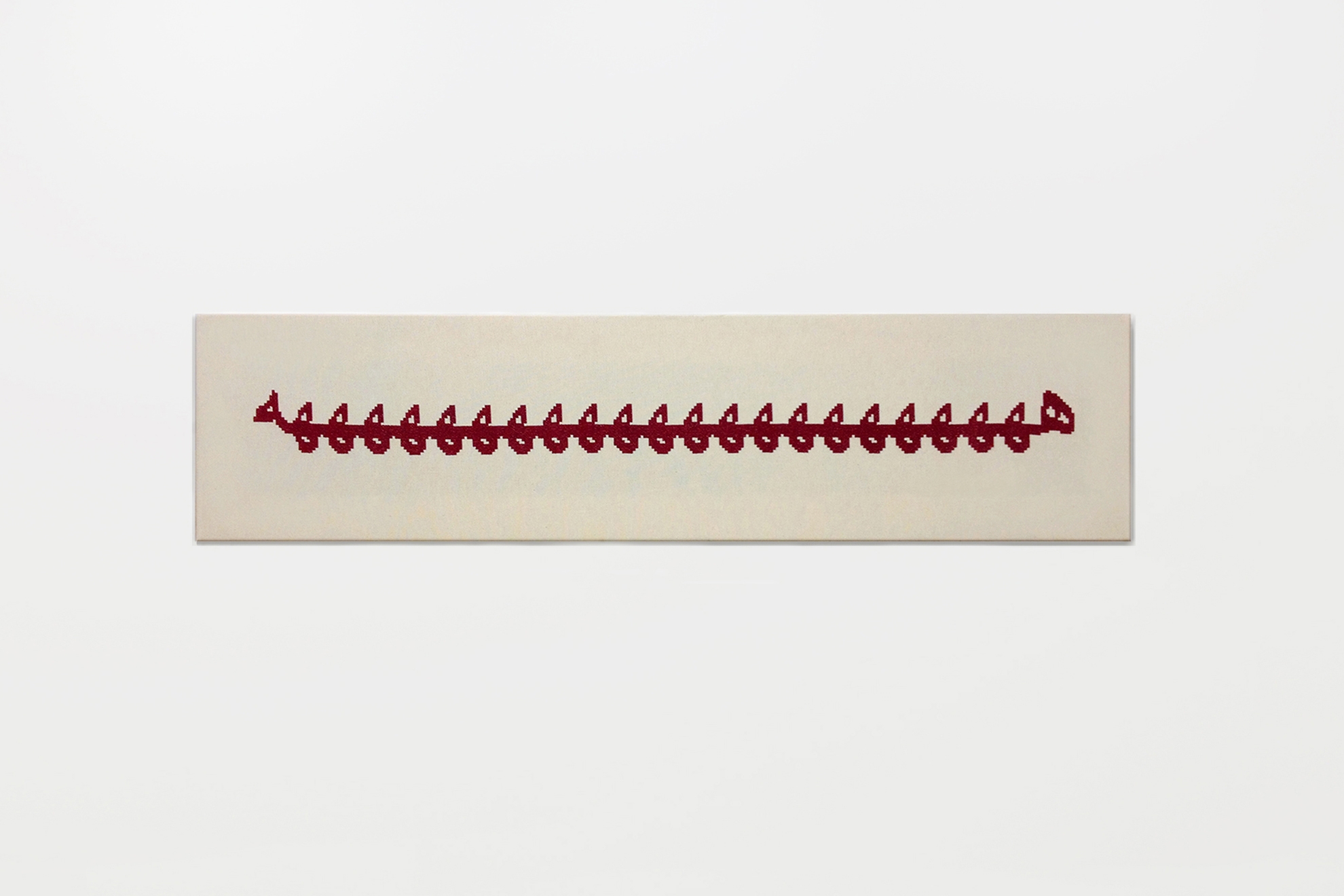 Laughter, 2014, Embroidery on fabric, 135 x 33 cm