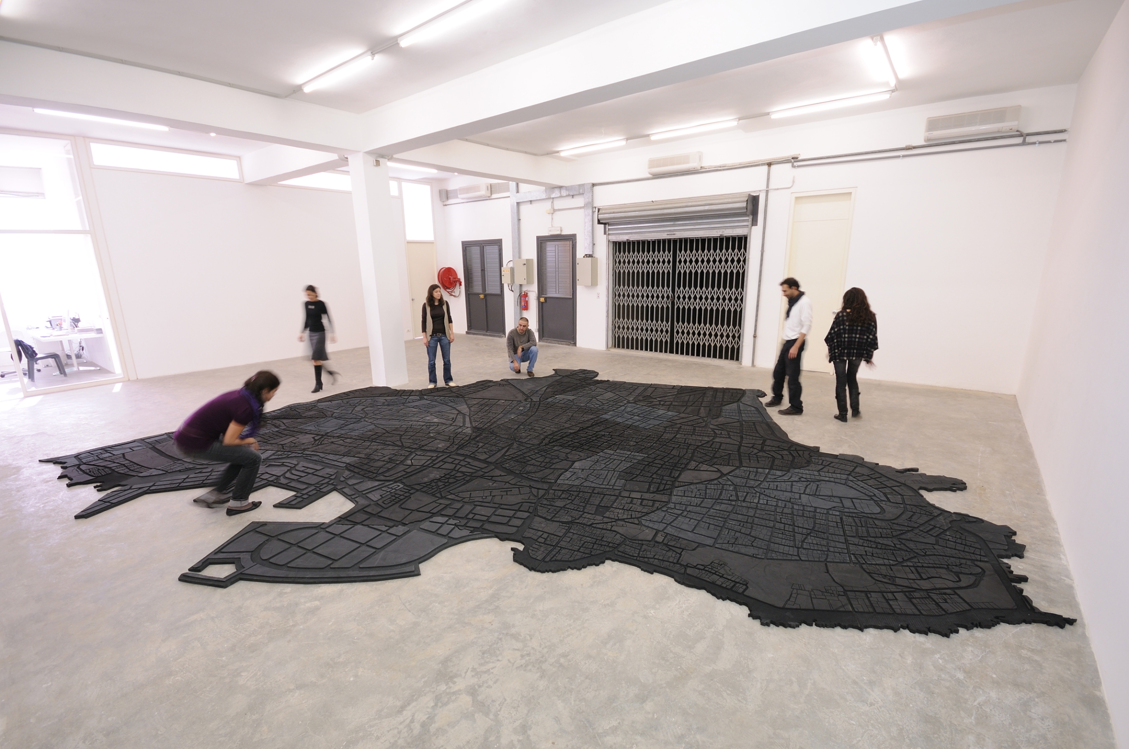 Beirut Caoutchouc, 2004-2008, rubber mild out, 825 x 675 x 3 cm, Ed. 5 + 1 AP