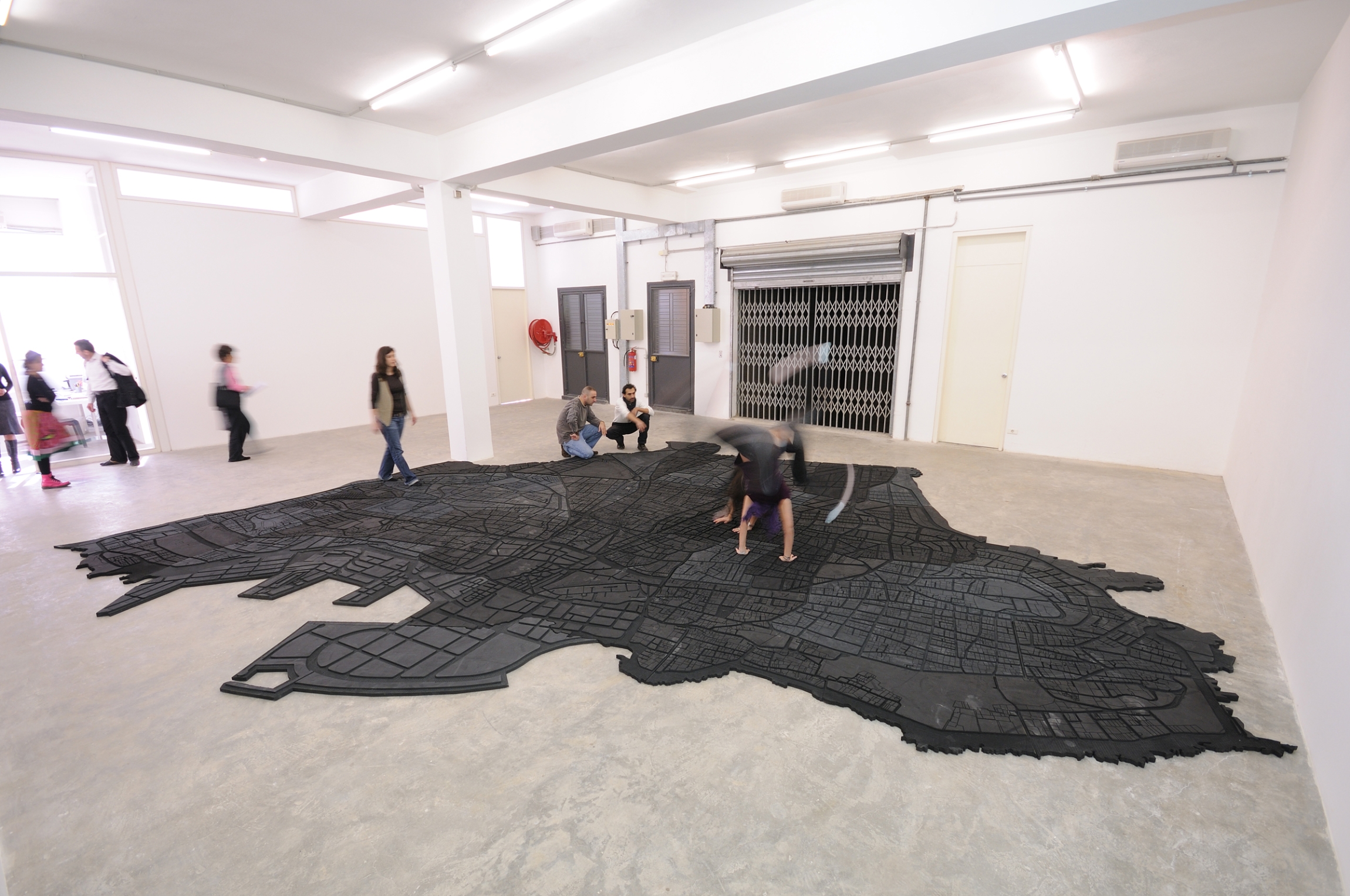Beirut Caoutchouc, 2004-2008, rubber mild out, 825 x 675 x 3 cm, Ed. 5 + 1 AP