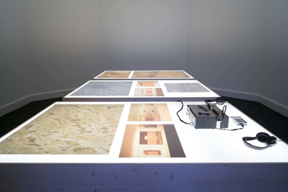 The End of Every Illusionist, 2014, Tape delay device, headphones, Variable dimensions, Unique. Installation view, Beirut in Cairo, 2013