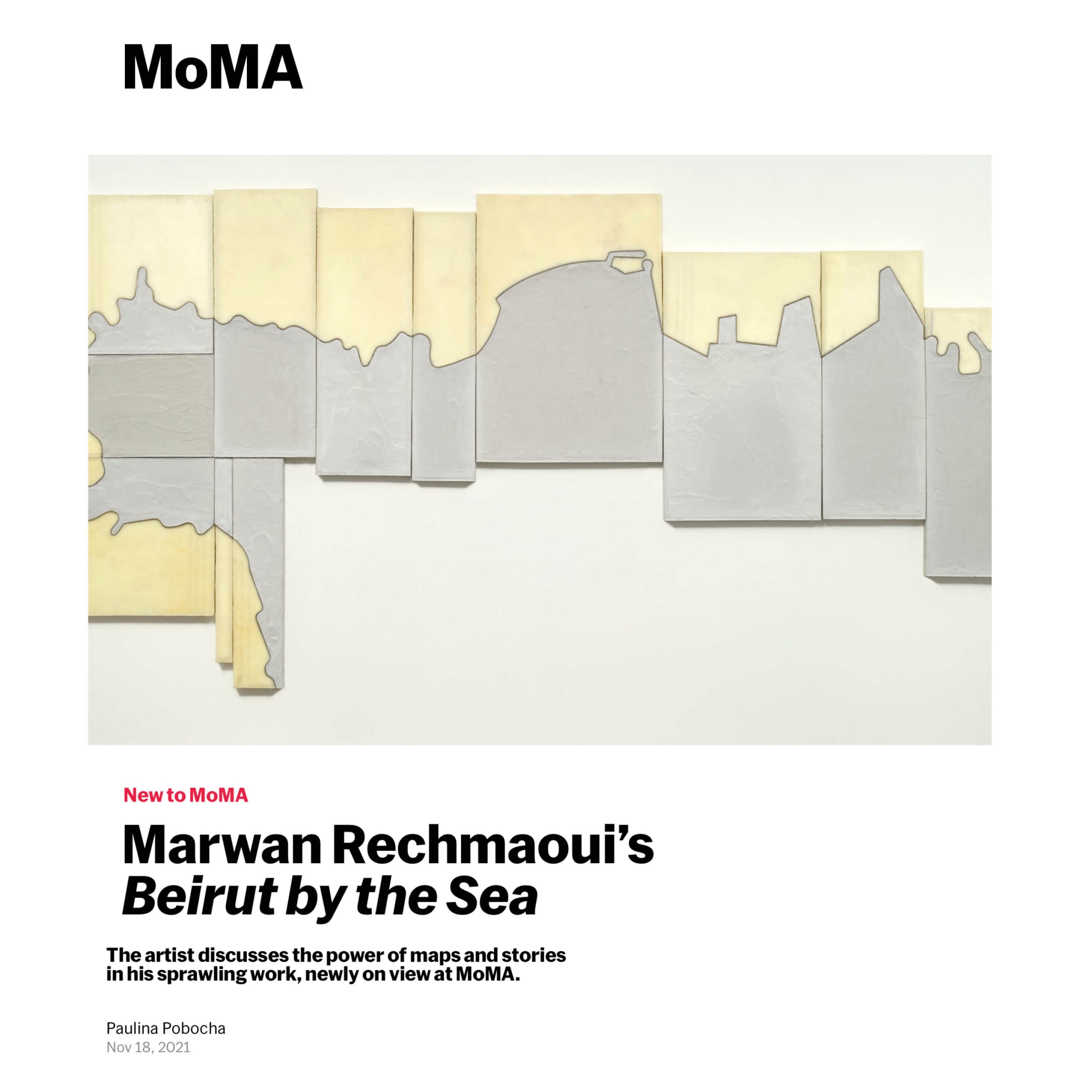 "New to MoMA: Marwan Rechmaoui’s Beirut by the Sea" | Interview with Marwan Rechmaoui by Paulina Pobocha, November 18, 2021