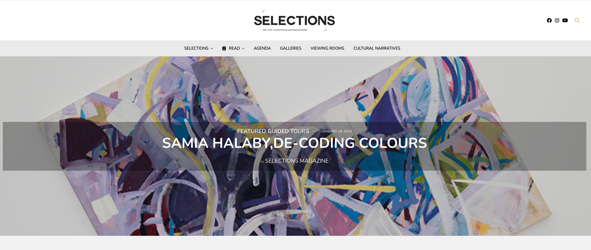 Samia Halaby "Samia Halaby, De-coding Colors" | via SELECTIONS Magazine, January 27, 2023