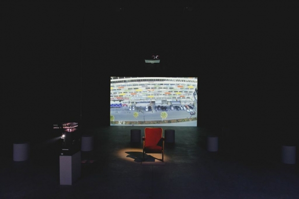 Letter to a Refusing Pilot, 2013, Film and video installation. Installation view Venice Biennale, 2013