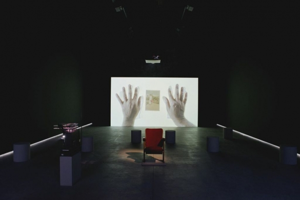 Letter to a Refusing Pilot, 2013, Film and video installation. Installation view Venice Biennale, 2013