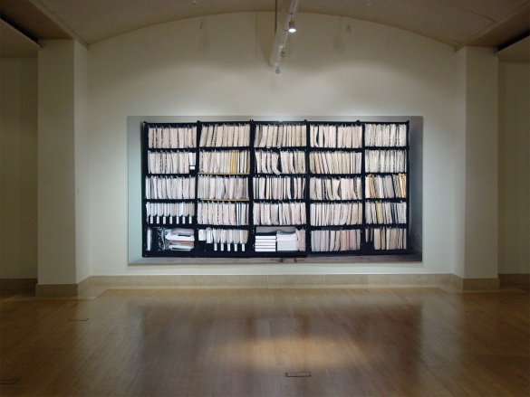 50320 Names, 2007, installation view.Exhibition view, Brunei Gallery, London