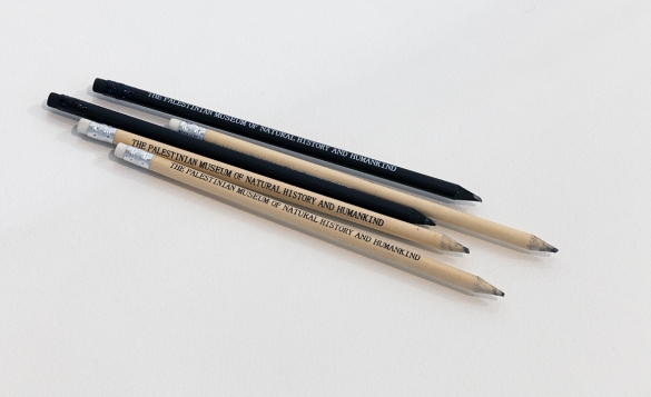 Writing, Museum name, Pencils, 2014, Wooden pencils, Variable dimensions