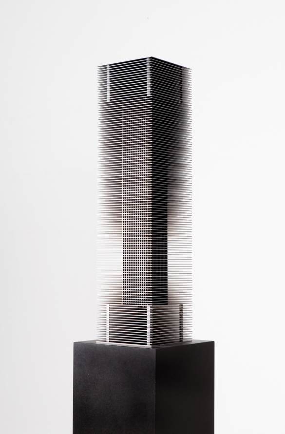 Timo Nasseri, Babel III, 2018, Steel and magnets, 76,5 x 19 x 19 cm, Edition 3 + 1 AP