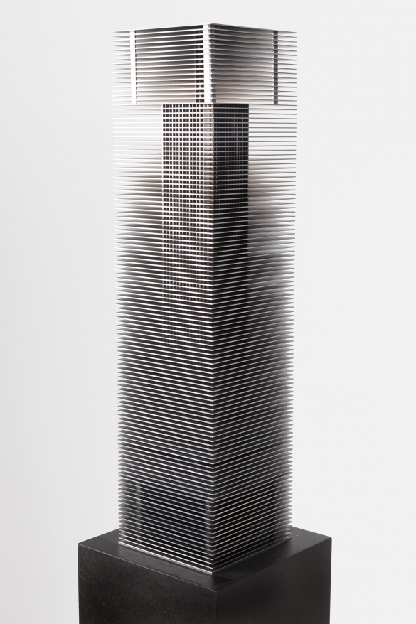 Timo Nasseri, Babel III, 2018, Steel and magnets, 76,5 x 19 x 19 cm, Edition 3 + 1 AP