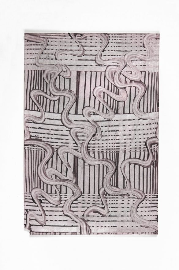 Paste Paper, Painting, 2019, paint on paper, 45 x 30.5 cm
