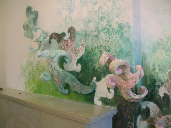 Moritz Altmann, Kaminstück, 2008, mixed media