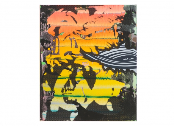 Christine Streuli, Eagle, 2018, Mixed media on canvas, 120 x 100 cm