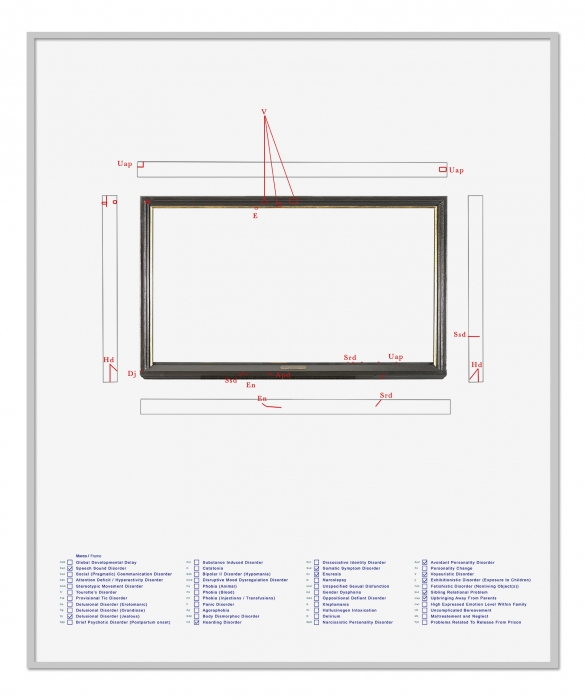 Walid Raad, Epilogue V: The Frames_Burgmair, 2021, Pigmented inkjet print, 60 x 72 cm, 5+2AP