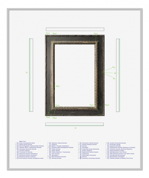 Walid Raad, Epilogue V: The Frames_David, 2021, Pigmented inkjet print, 60 x 72 cm, 5+2AP