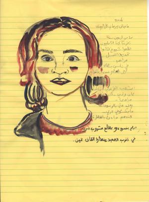 I strongly believe in our right to be frivolous #259, mixed media drawing on legal paper, 28.8 x 21 cm