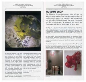 The Palestinian Museum of Natural History and Humankind, Newsletter, Autumn - Winter 2008