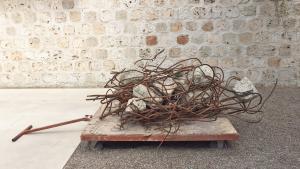 Stuffed Animals, 2017, Iron rebar, concrete, and wood, 100 x 200 x 50 cm, Ed. 3 + 2 AP 