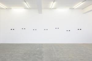 Disputed Utterance, 2019, 14 laser-cut diorama, c-prints mounted on cardboard with wooden cases, 7 texts printed on PVC plates, 7 x 10 x 6 cm each, Ed. 5 + 2 AP