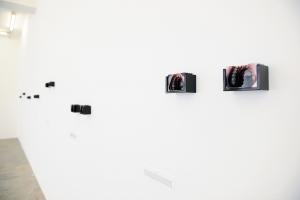 Disputed Utterance, 2019, 14 laser-cut diorama, c-prints mounted on cardboard with wooden cases, 7 texts printed on PVC plates, 7 x 10 x 6 cm each, Ed. 5 + 2 AP