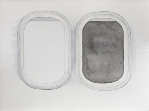 Untitled, 2017, Aquarelle on paper, 27.4 x 36 cm, 34 x 41.5 cm (framed)