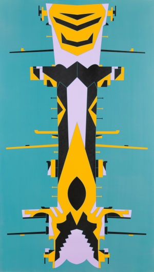 Timo Nasseri, DAZ0031, 2018, Acrylic on canvas, 275 x 158 x 4,5 cm
