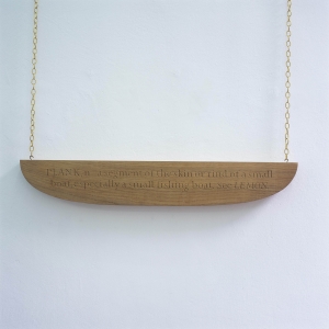 PLANK, n., 1995 with Caroline Webb, Wood, 71 x 30 x 2 cm