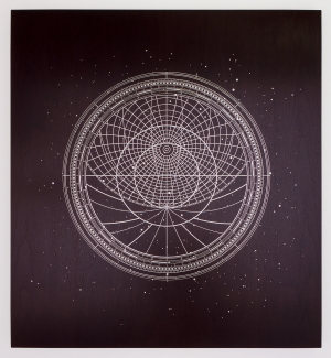 Timo Nasseri, It's Alway Night, Or We Wouldn't Need Light (Galileo Galilei), 2014, Wood and stainless steel, 130 x 120 x 8 cm
